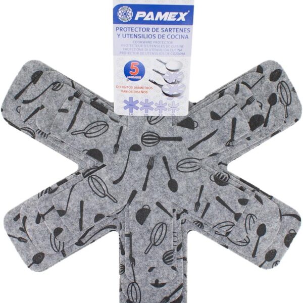 Protector sartenes y cazuleas 5 uds
