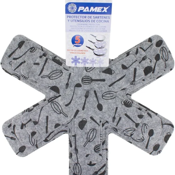 Protector sartenes y cazuleas 5 uds